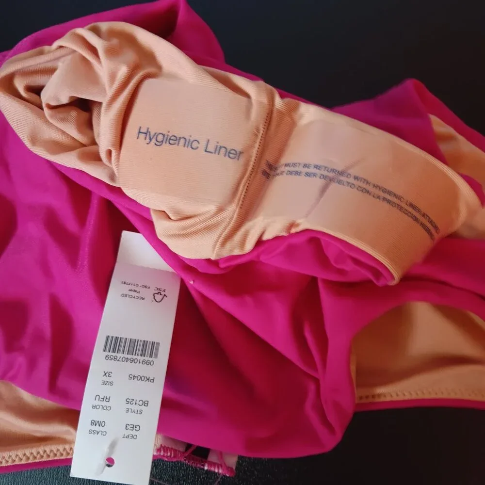 J Crew Women's Curved Waist Cheeky Bikini Bottom Pink 3X NWT